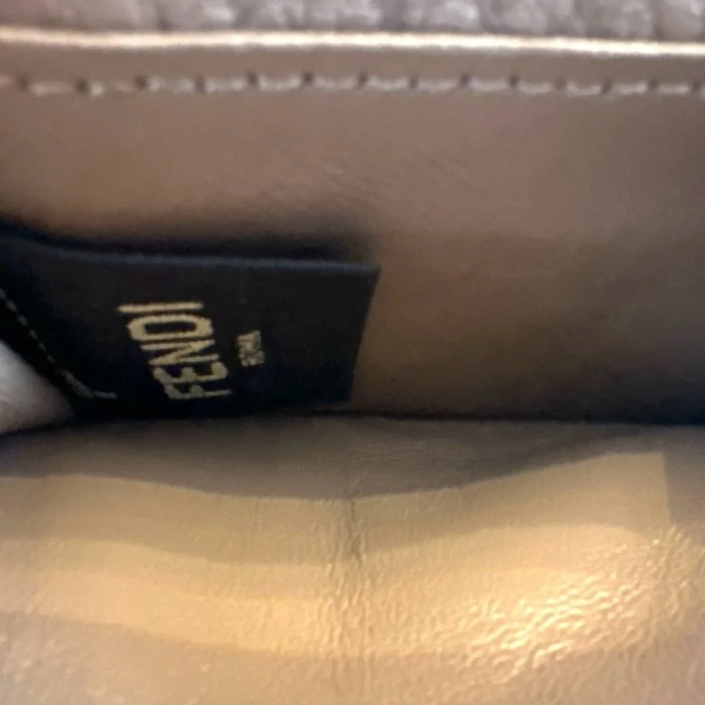 FENDI Tri-fold Leather Peekaboo Brown Womens Wallet PreLoved